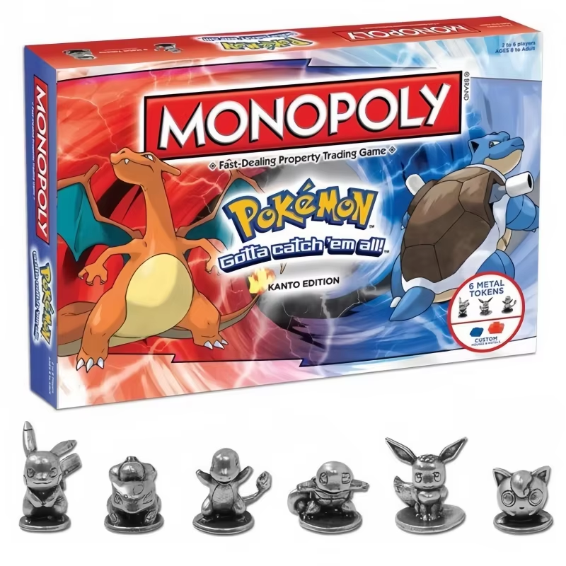 Board Game Monopoly - Pokémon Kanto Edition Monopoly Board Game