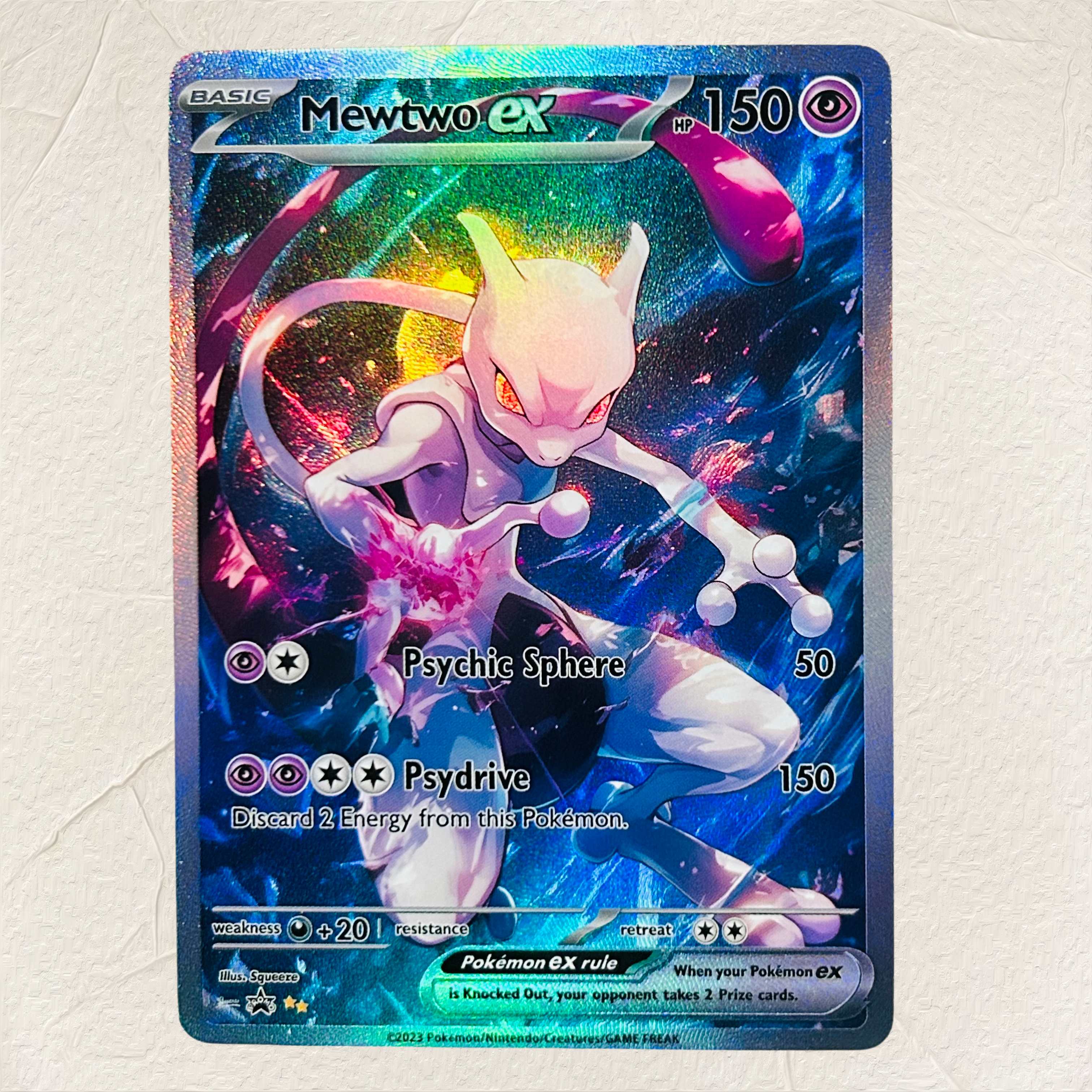 Board Game Anime - DIY Pokemon Mewtwo ex Holographic Texture