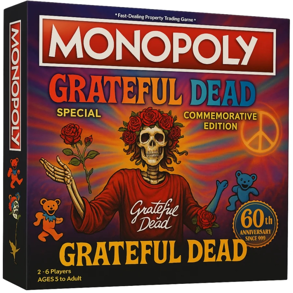 Board Game Monopoly - Grateful Dead Monopoly 60th Anniversary Collectible