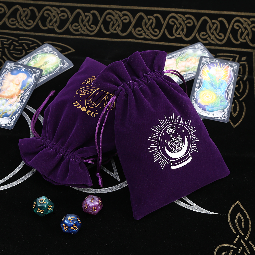 Board Game Dots - 5Pcs Tarot Storage Velvet Bag Drawstring