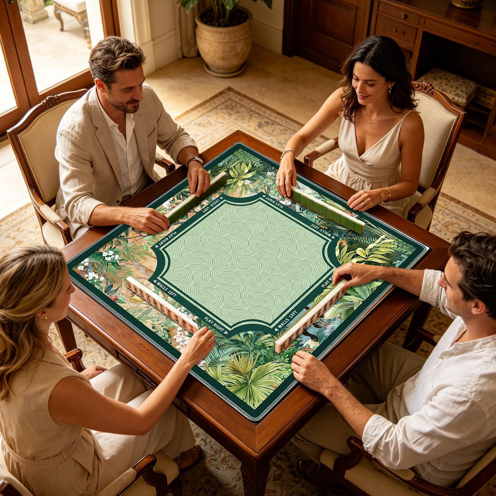 Board Game List - Mahjong Mat 31.5x31.5inch Noise Reduction Non-Slip