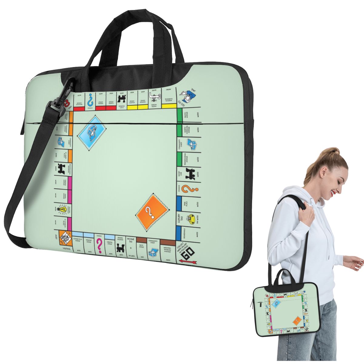 Board Game Monopoly - Board Game Board- Monopoly Laptop Bag