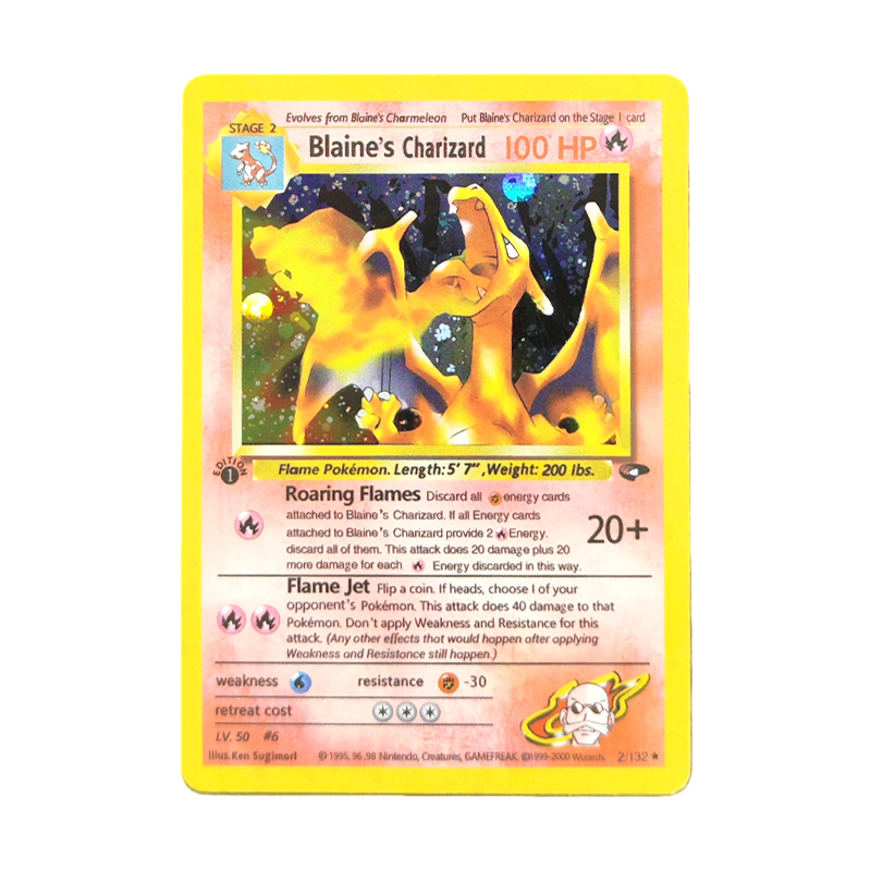Board Game Quiz - Proxy Card Pokemon BLAINE'S CHARIZARD 2/132