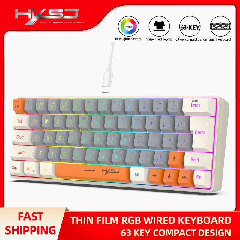 Keyboard RGB USB wired 63 keys - огляд і ціна Board Game Journal