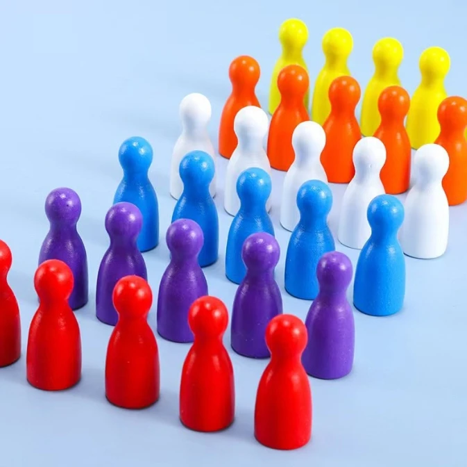 100 Pcs Colorful Wooden Chess  - огляд і ціна Board Game Quiz