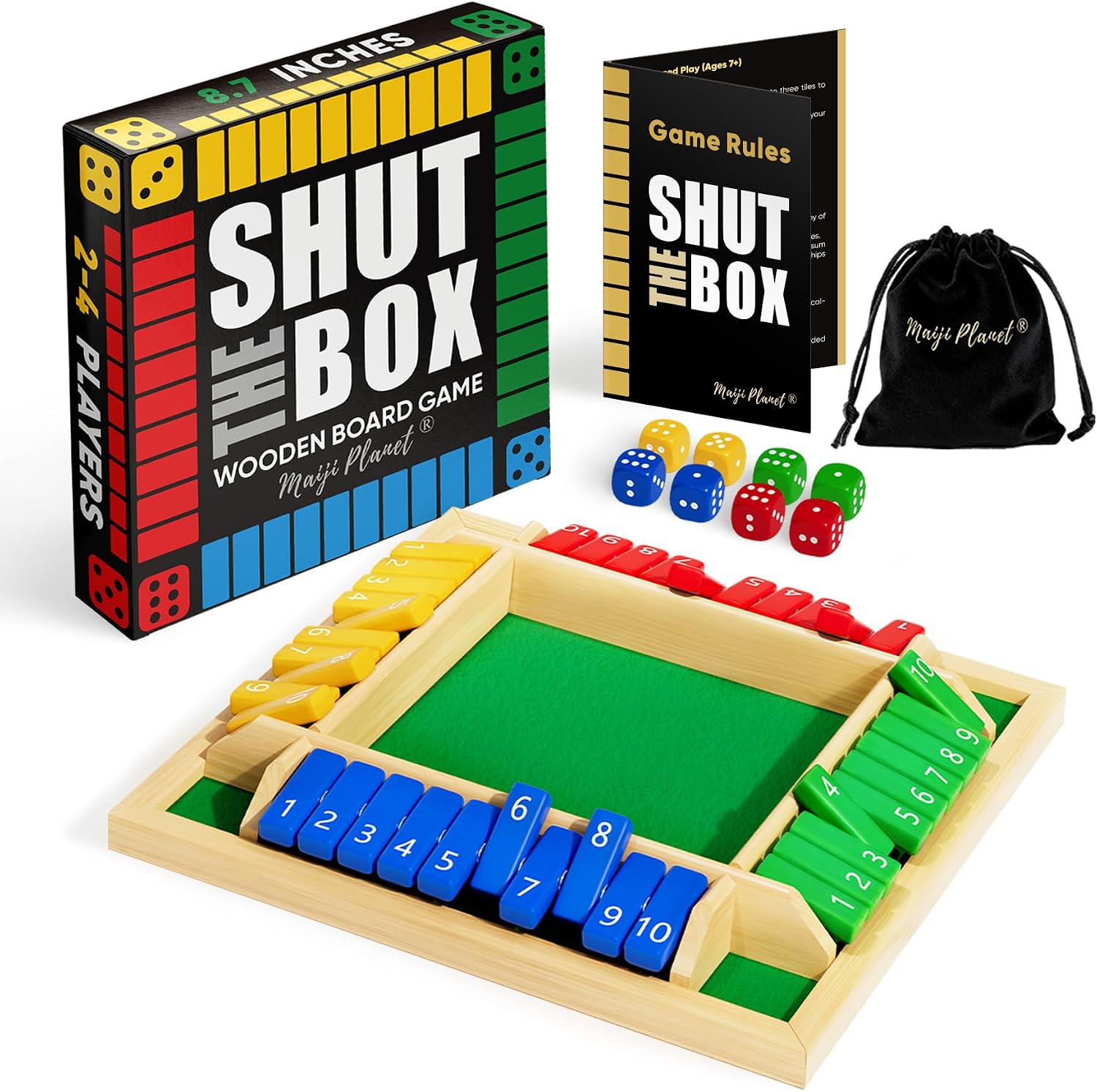Shut The Box Game, Math Dice B - огляд і ціна Board Game Night