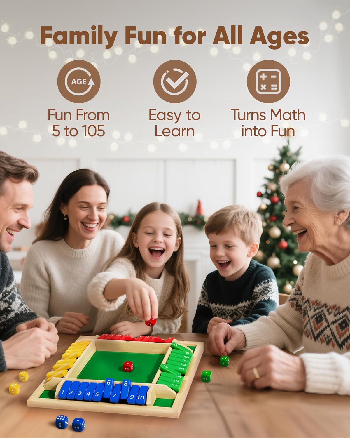 Shut The Box Game, Math Dice B - огляд і ціна Board Game Night