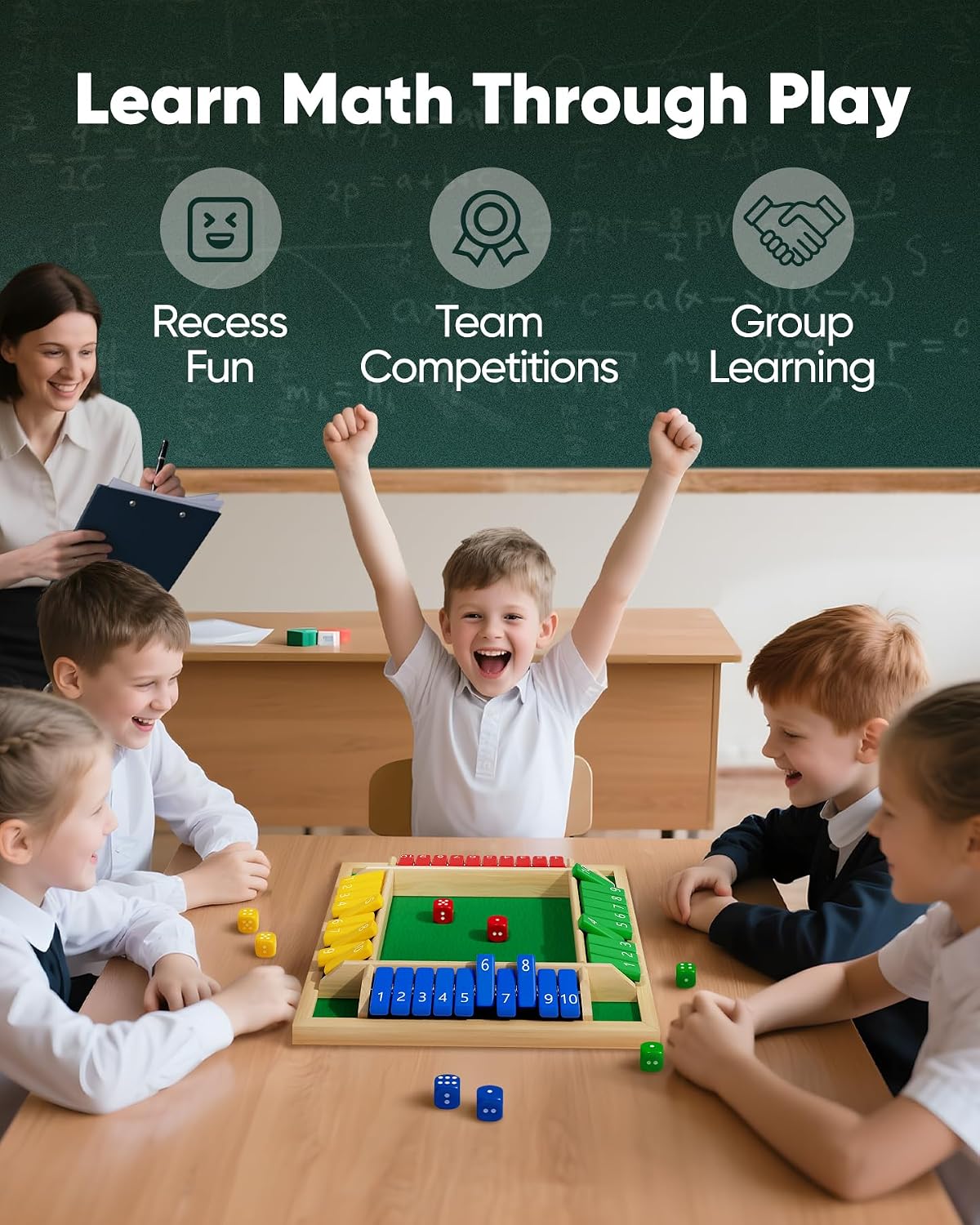 Shut The Box Game, Math Dice B - огляд і ціна Board Game Night