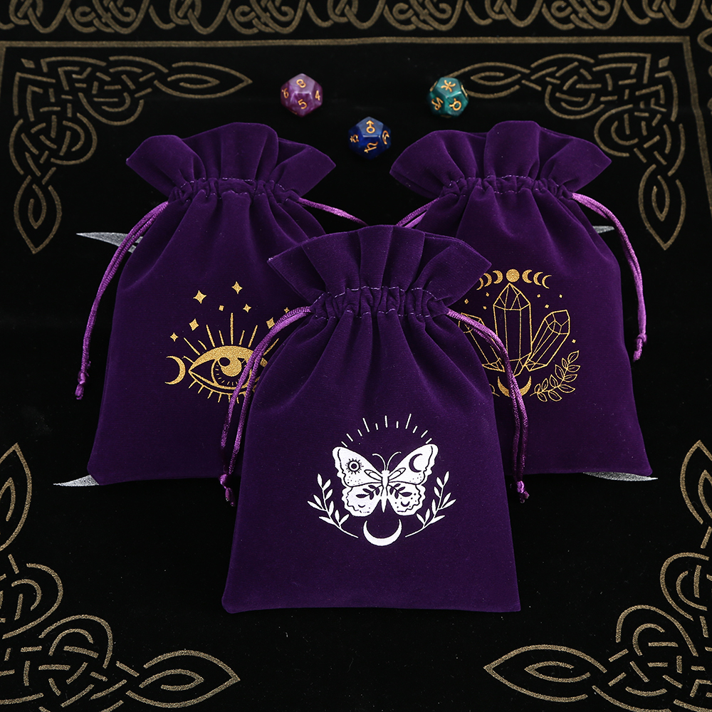 5Pcs Tarot Storage Velvet Bag  - огляд і ціна Board Game Dots