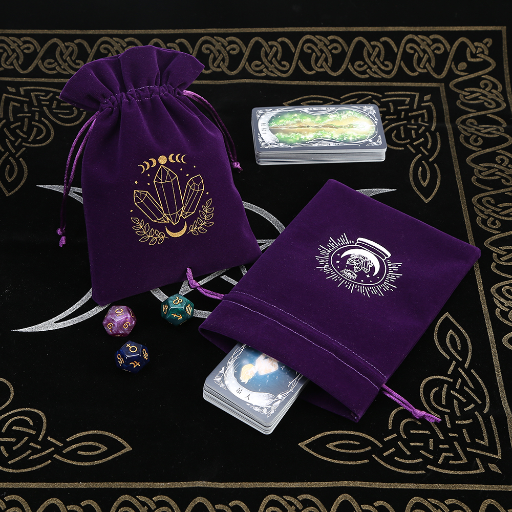 5Pcs Tarot Storage Velvet Bag  - огляд і ціна Board Game Dots