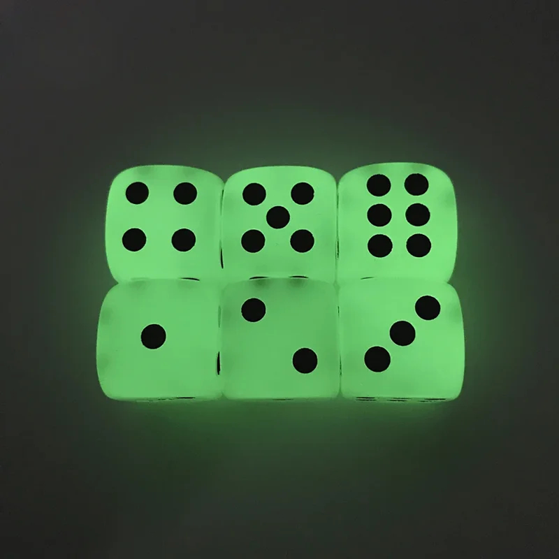 6-36Pcs 14mm Luminous Dice 6 S - огляд і ціна Board Game Night