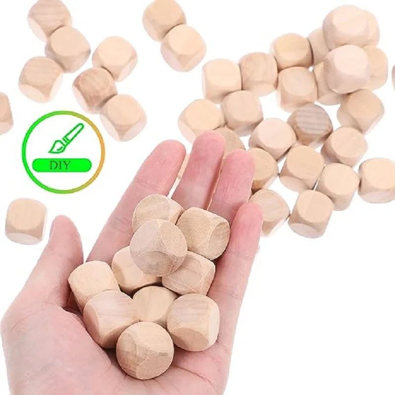 10pcs D6 6 Sided Blank Wood Di - огляд і ціна Dice Tower Wooden