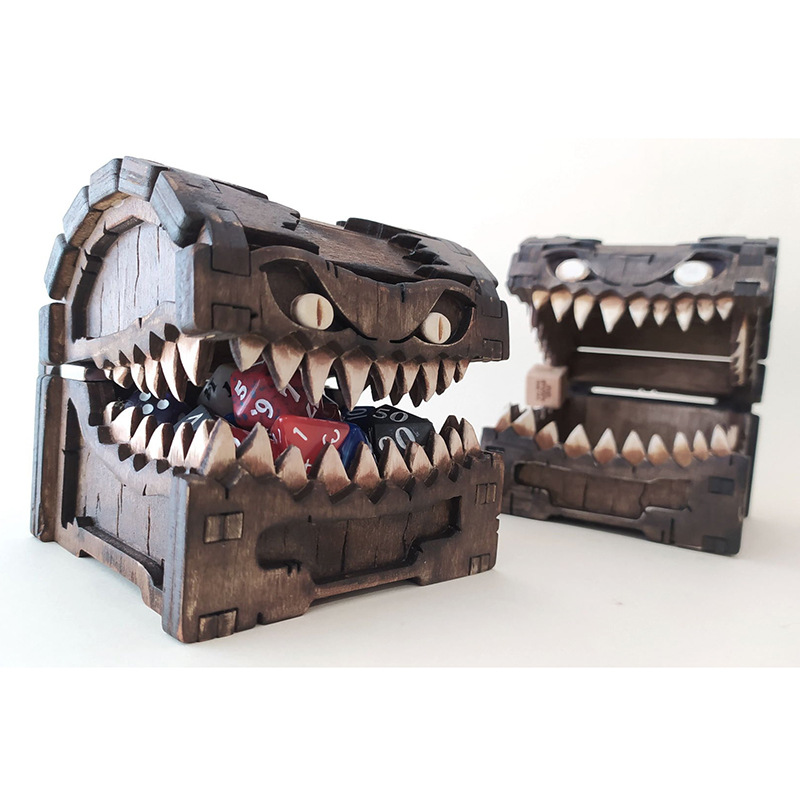 Mimic Chest for Dungeons and D - огляд і ціна Dice Tower Wooden