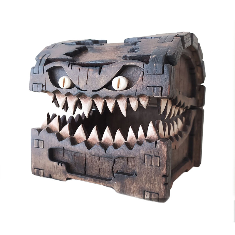 Mimic Chest for Dungeons and D - огляд і ціна Dice Tower Wooden