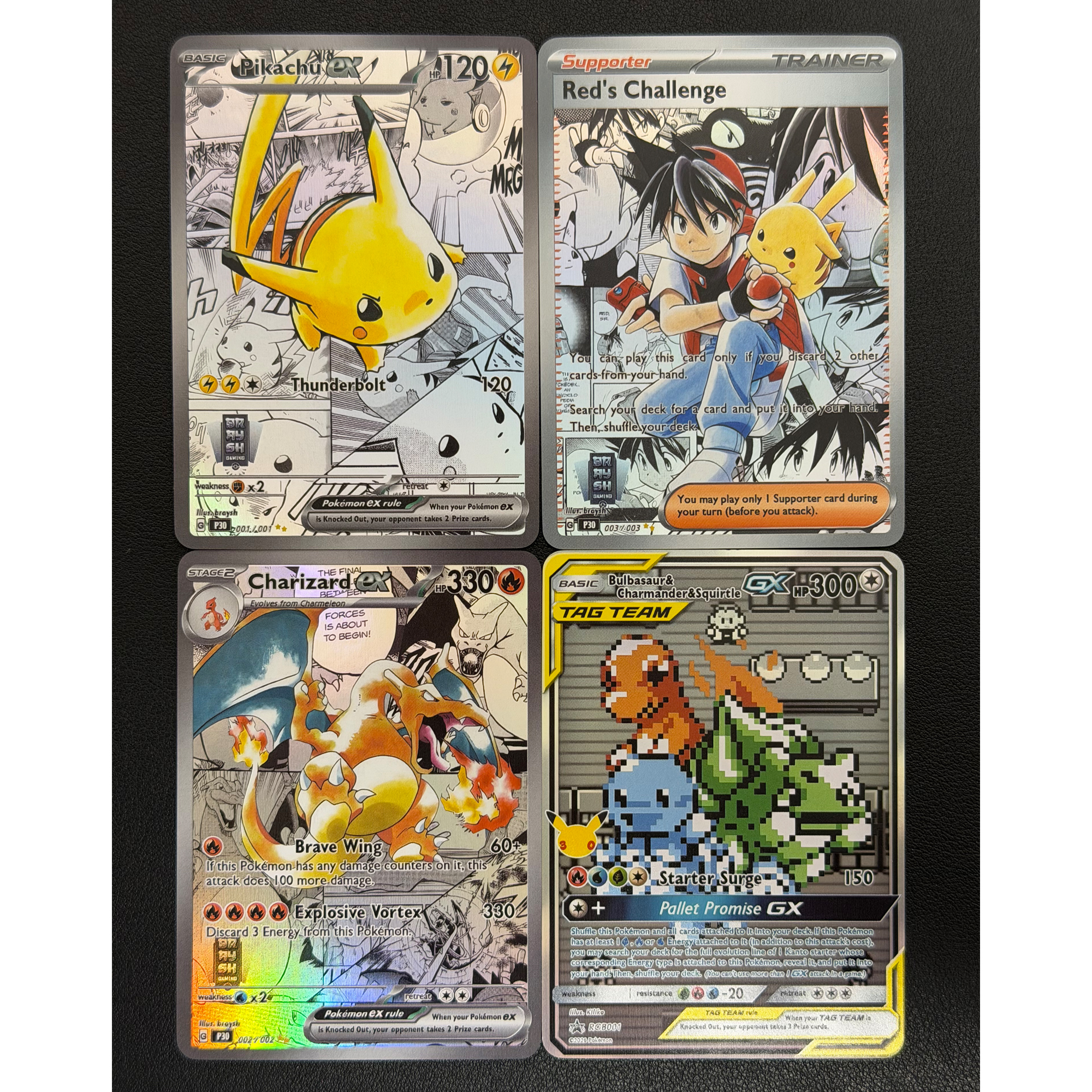 4Pcs/set Self Made Ptcg Pika C - огляд і ціна Board Game Quiz