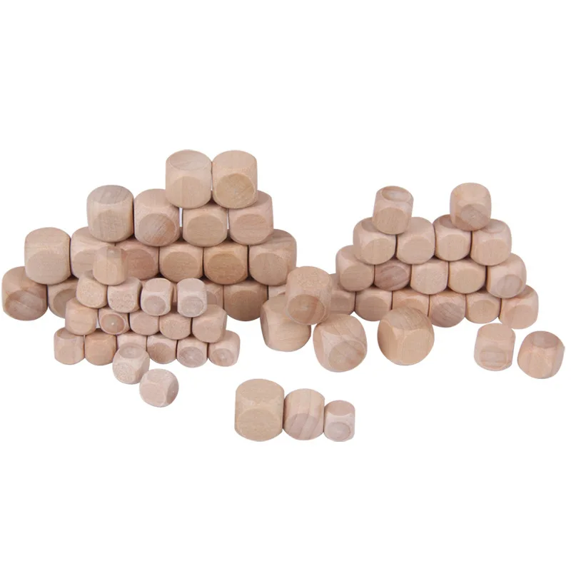 10pcs/Lot D6 6 Sided Blank Woo - огляд і ціна Dice Tower Wooden