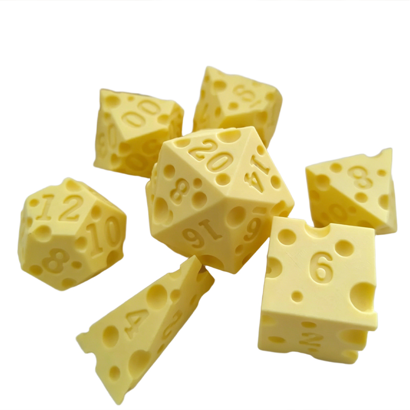 Cheese Polyhedral Dice Set Lay - огляд і ціна Board Game Design
