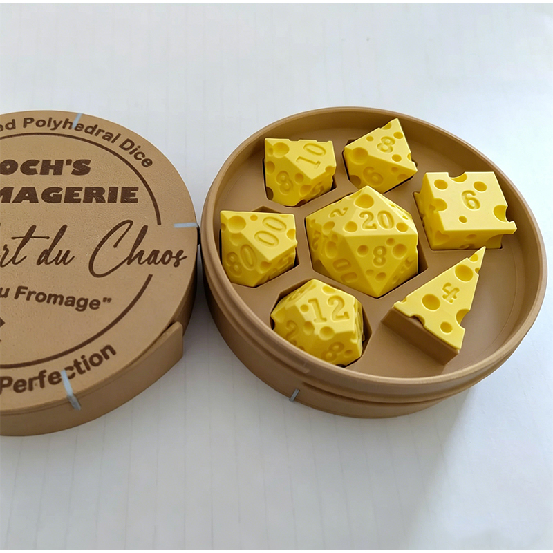 Cheese Polyhedral Dice Set Lay - огляд і ціна Board Game Design