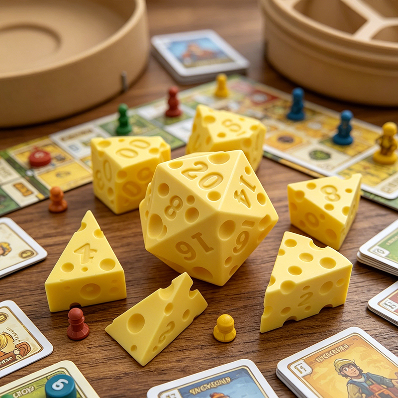 Cheese Polyhedral Dice Set Lay - огляд і ціна Board Game Design