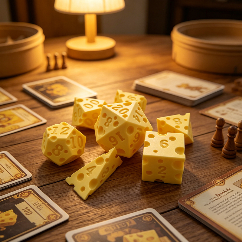 Cheese Polyhedral Dice Set Lay - огляд і ціна Board Game Design