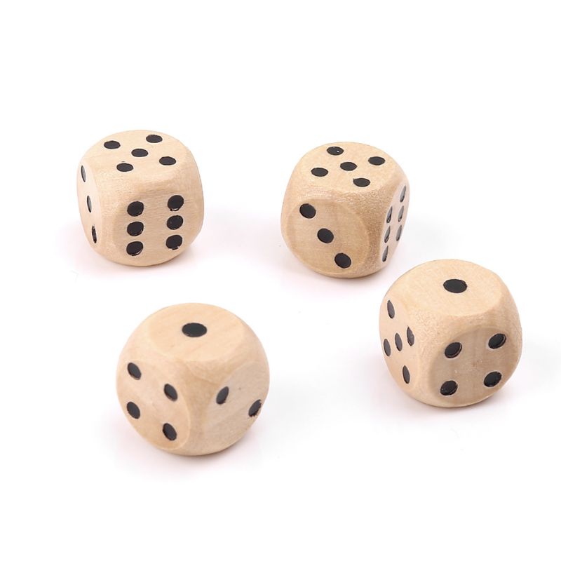 10Pcs Wooden 6 Sided D6 Faces  - огляд і ціна Dice Tower Wooden