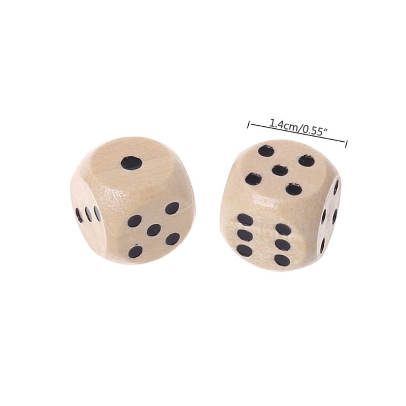 10Pcs Wooden 6 Sided D6 Faces  - огляд і ціна Dice Tower Wooden
