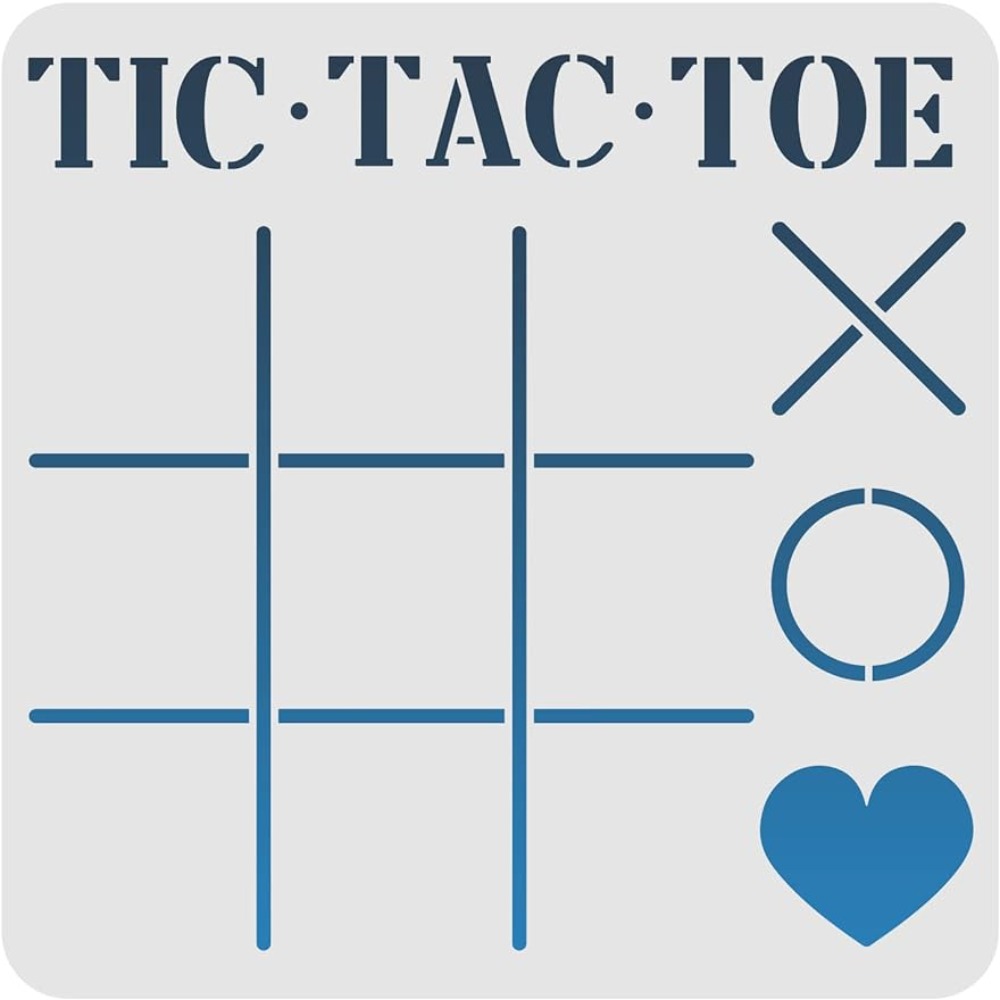 Tic Tac Toe Board Stencil DIY  - огляд і ціна Board Game Template