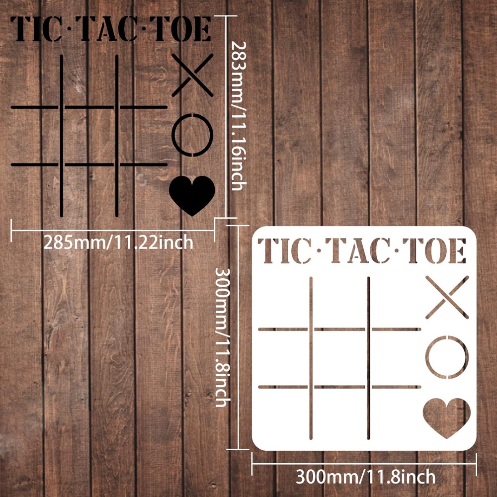 Tic Tac Toe Board Stencil DIY  - огляд і ціна Board Game Template