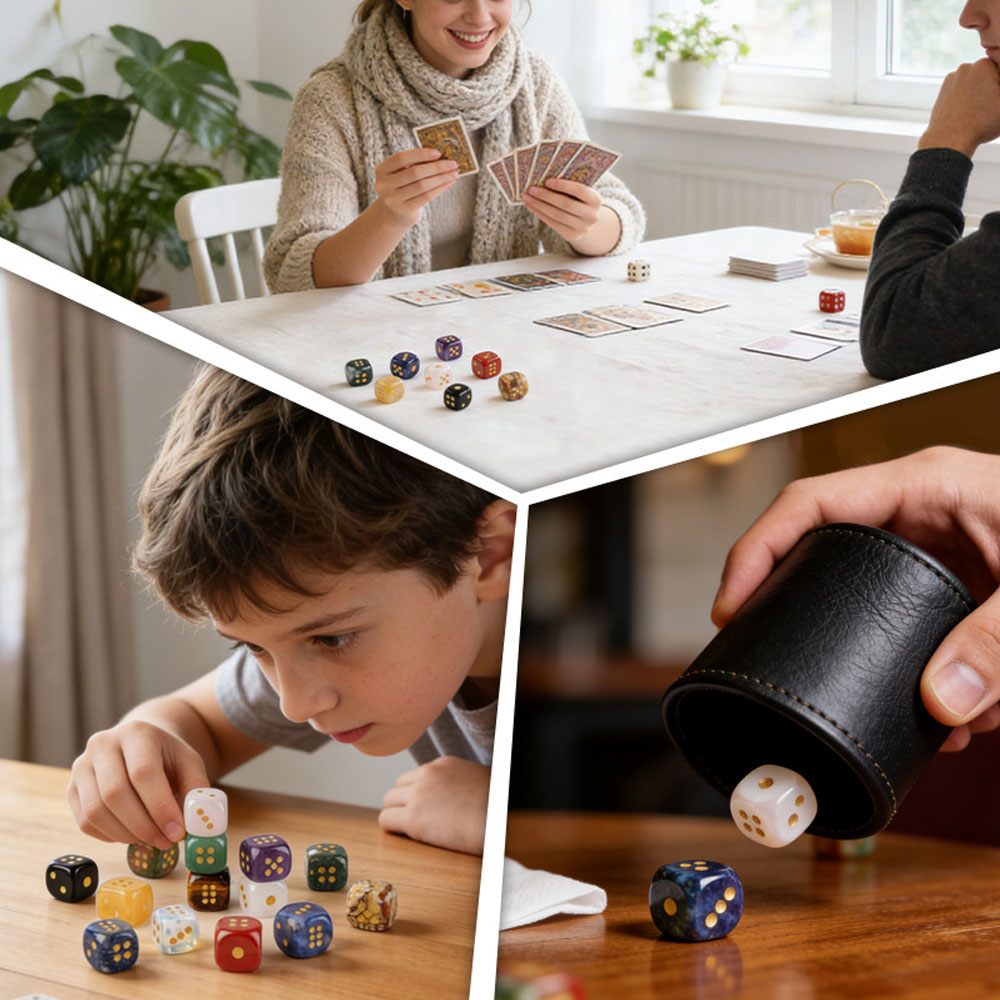 1pc Natural Stone Crystal Dice - огляд і ціна Board Game Design